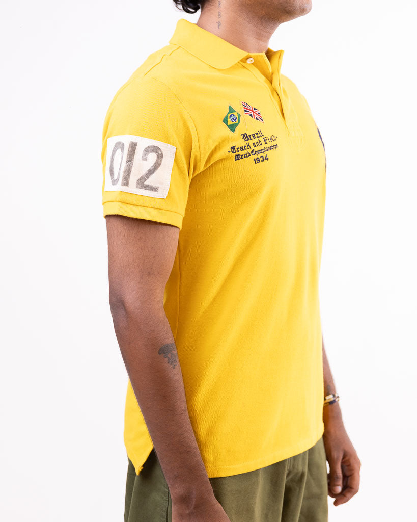 Ralph Lauren Track & Field Polo T-Shirt - Brazil Yellow