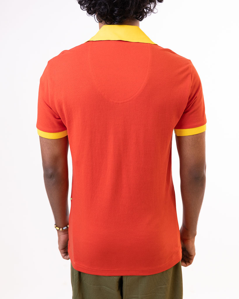Hugo Boss Polo Shirt Paddy Flag Spain In Red