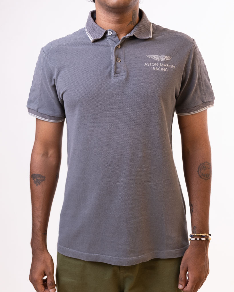 Hackett Aston Men's Martin Racing Polo T-Shirt - Grey