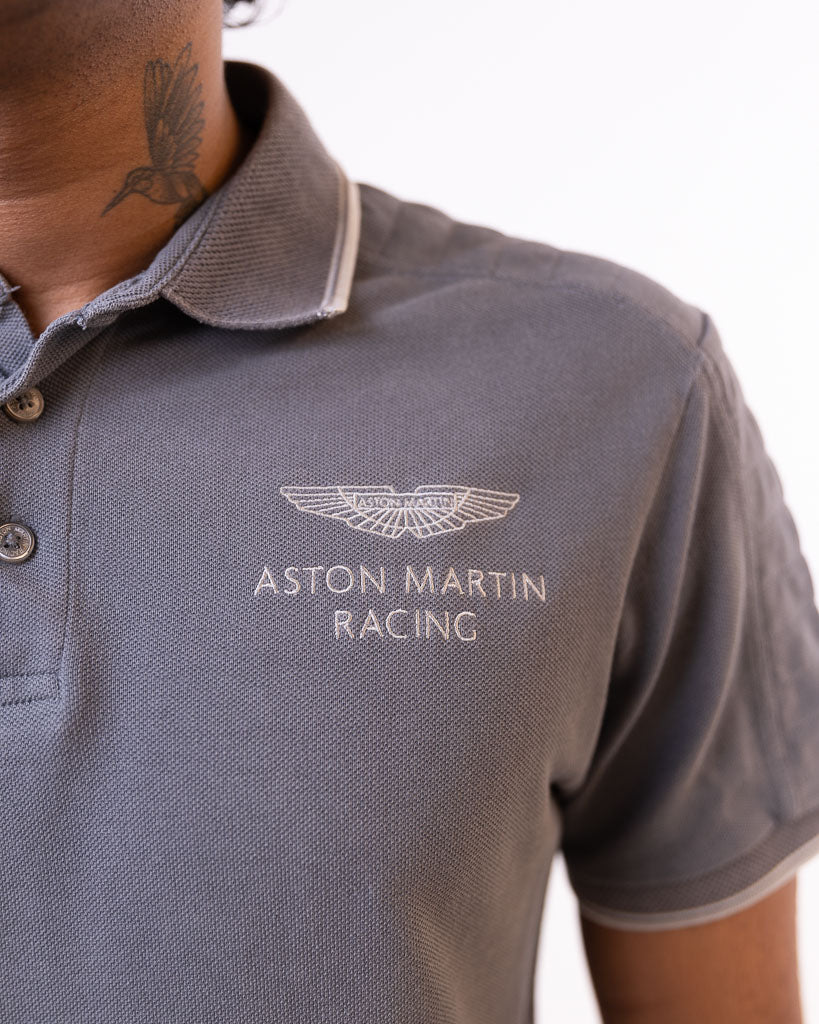 Hackett Aston Men's Martin Racing Polo T-Shirt - Grey