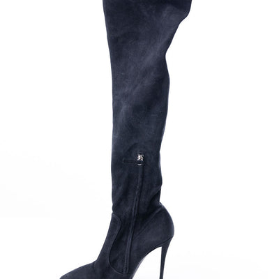 Giuseppe Zanotti Velvet Knee High Length Heeled Boots