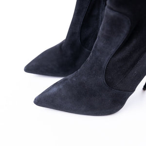 Giuseppe Zanotti Velvet Knee High Length Heeled Boots