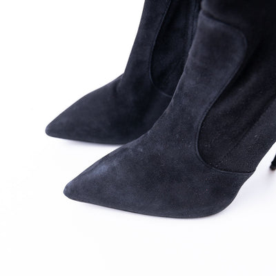 Giuseppe Zanotti Velvet Knee High Length Heeled Boots