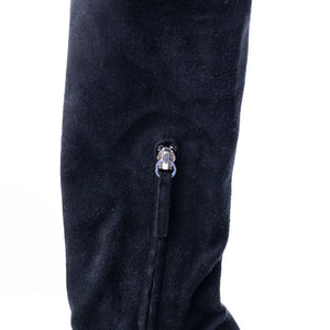 Giuseppe Zanotti Velvet Knee High Length Heeled Boots