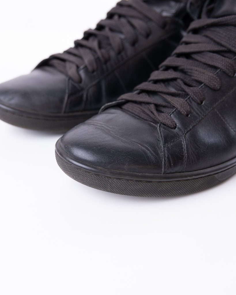 Yves Saint Laurent Sl01H Leather High Top Sneakers