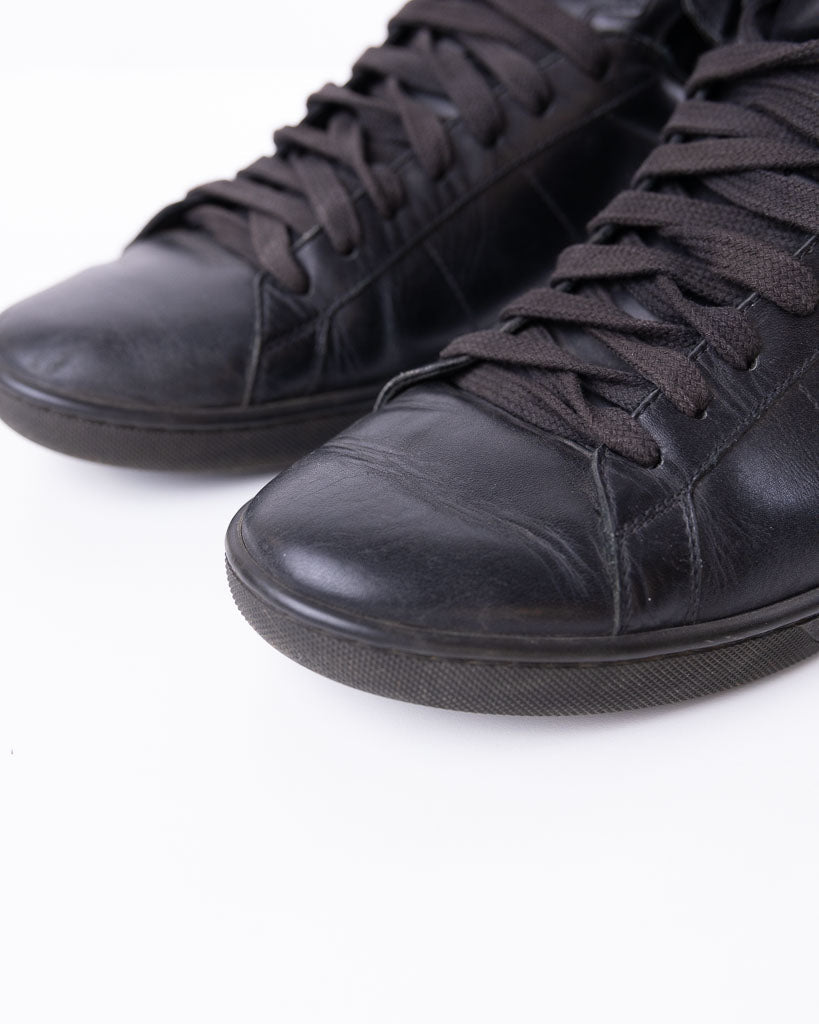 Yves Saint Laurent Sl01H Leather High Top Sneakers