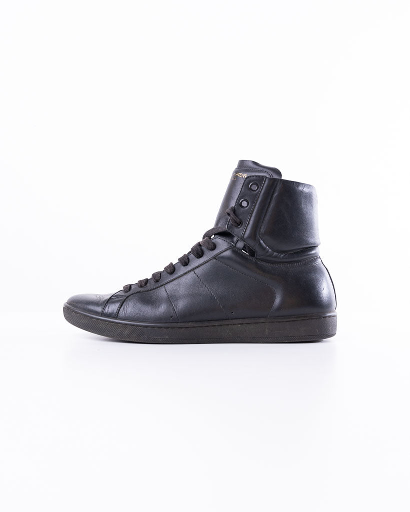 Yves Saint Laurent Sl01H Leather High Top Sneakers