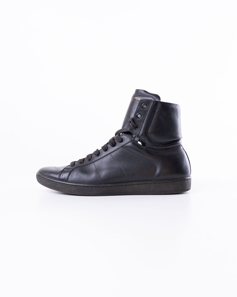 Yves Saint Laurent Sl01H Leather High Top Sneakers