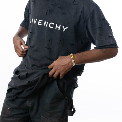 Givenchy Ripped Logo Print T-Shirt