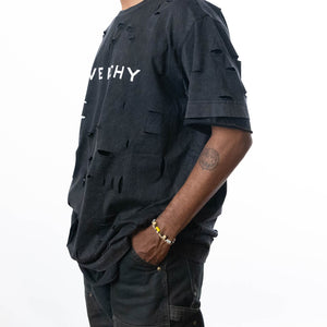 Givenchy Ripped Logo Print T-Shirt