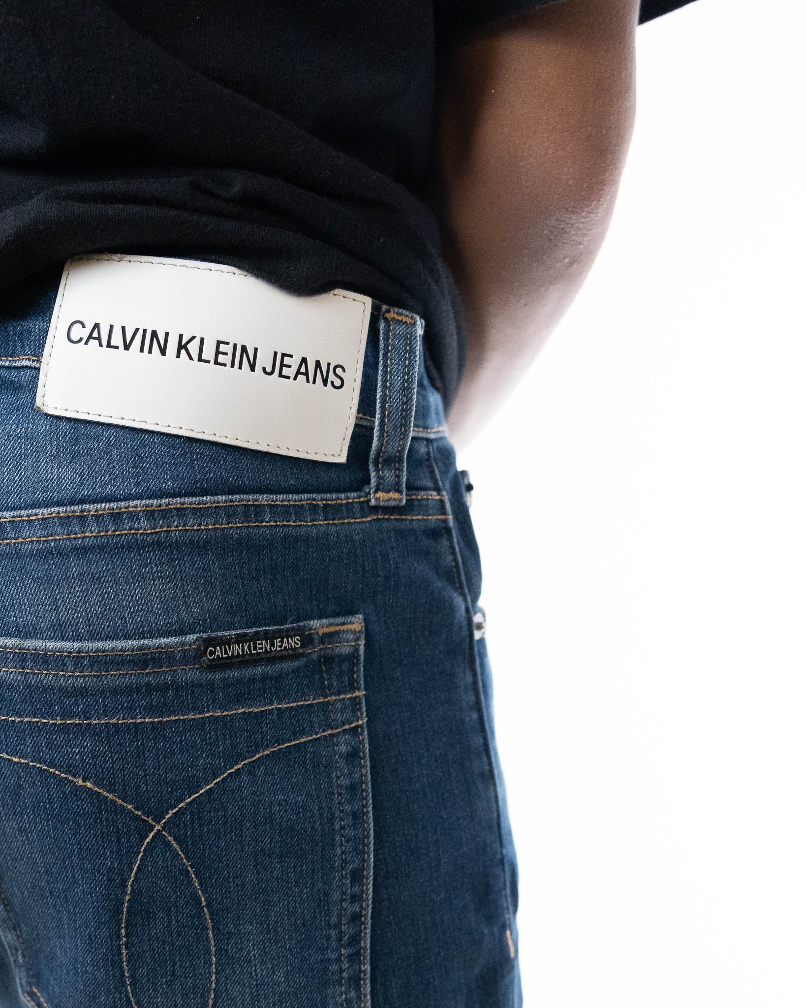 Calvin Klein Jeans Mid-Rise Denim Blue Slim Fit Jeans