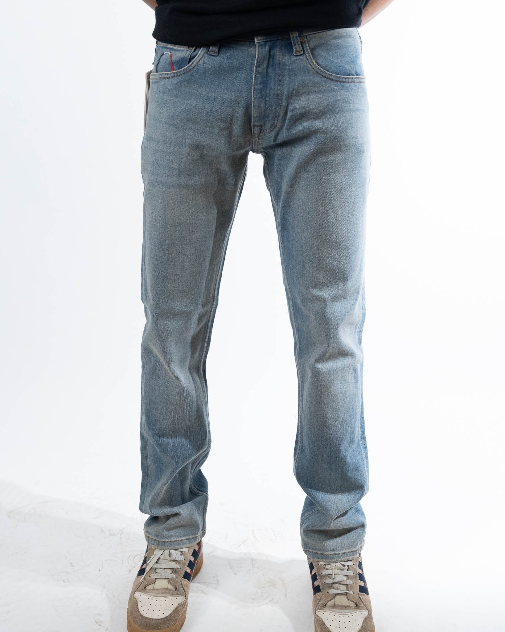 Moncler Denim Blue Bleached Jeans