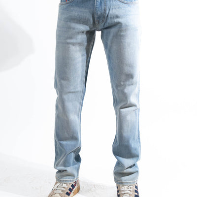 Moncler Denim Blue Bleached Jeans