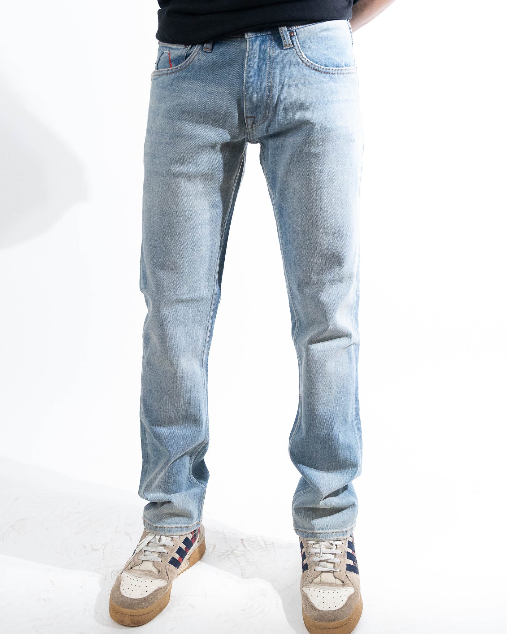 Moncler Denim Blue Bleached Jeans