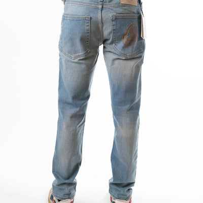 Moncler Denim Blue Bleached Jeans