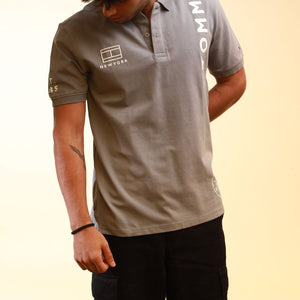 Tommy Hilfiger Polo Organic Cotton Logo Grey T-Shirt