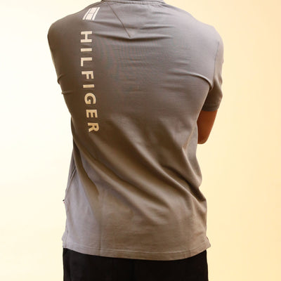 Tommy Hilfiger Polo Organic Cotton Logo Grey T-Shirt