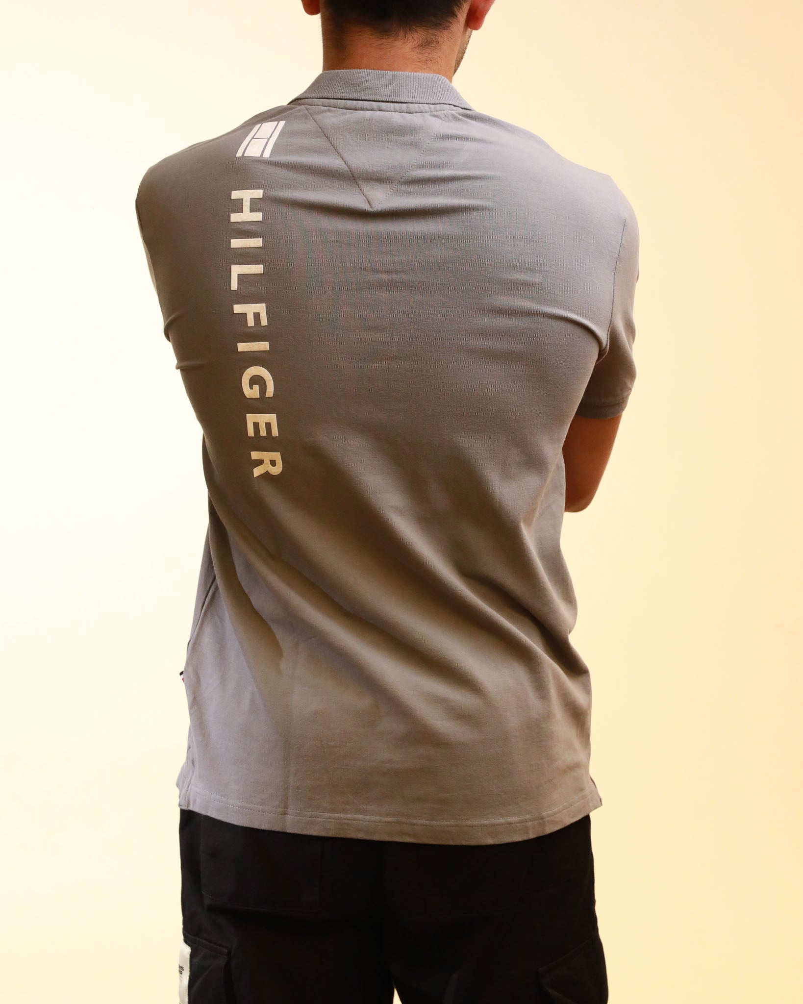 Tommy Hilfiger Polo Organic Cotton Logo Grey T-Shirt