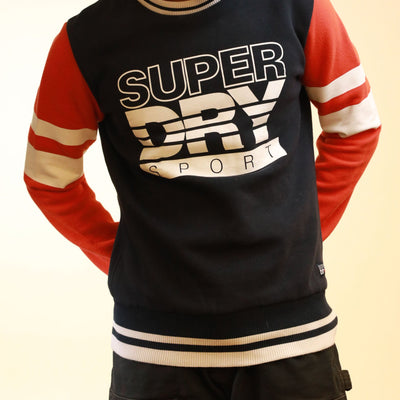 Superdry Sport Colour Block Crew Jumper