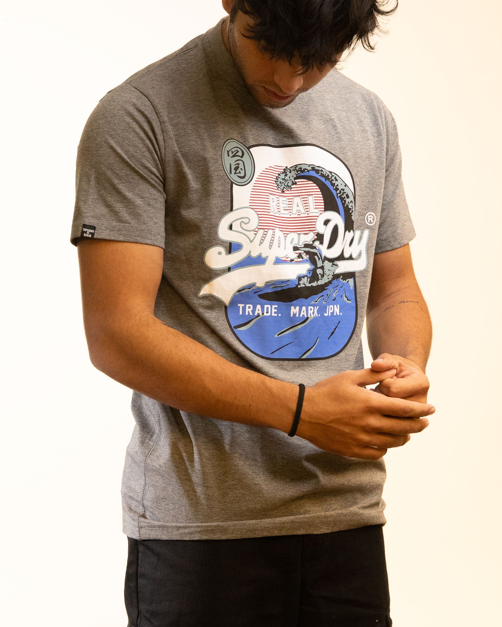 Superdry Organic Cotton Vintage Trade Mark Grey T-Shirt