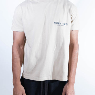 Essentials Reflective Chest Logo T-Shirt - Tan