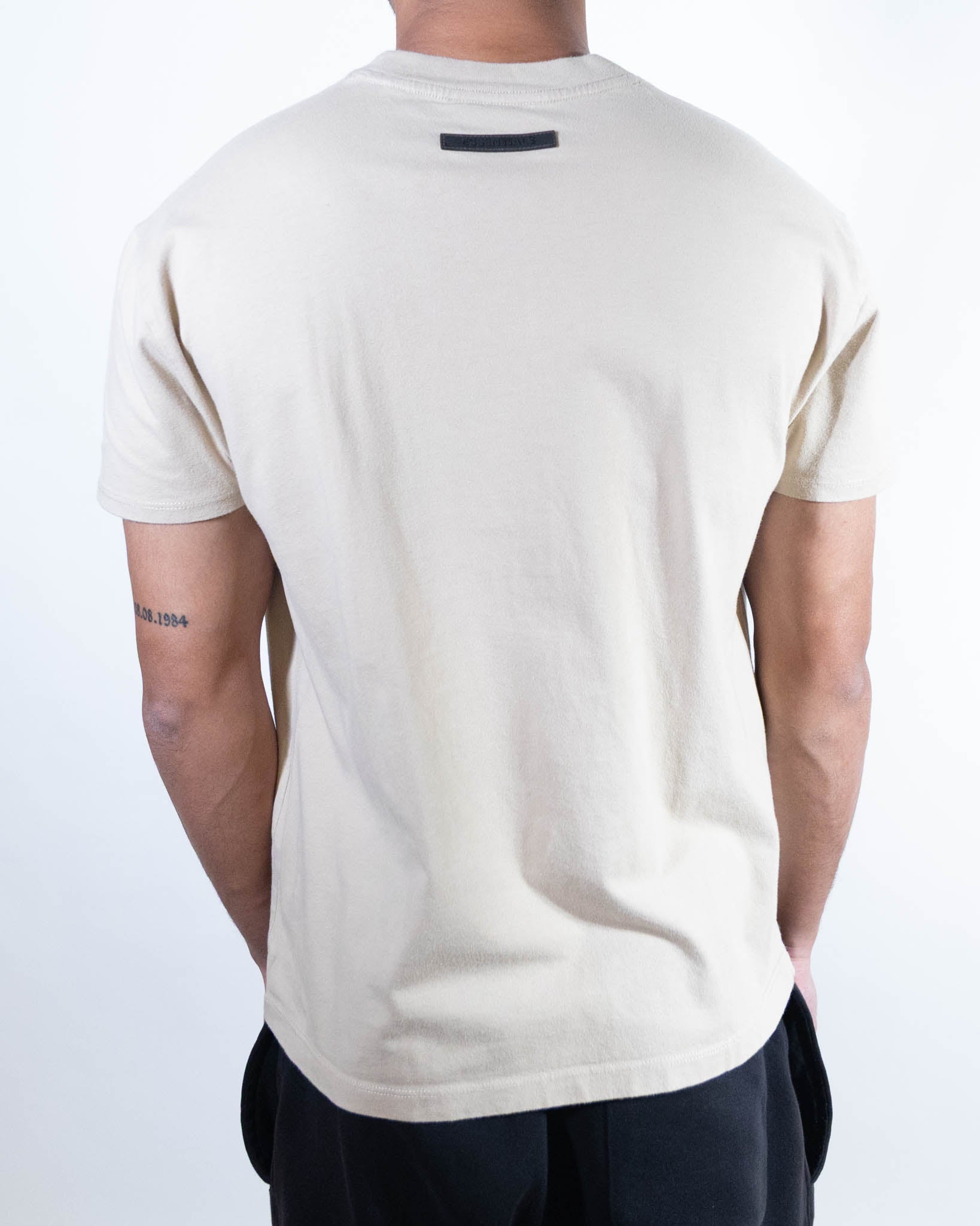 Essentials Reflective Chest Logo T-Shirt - Tan