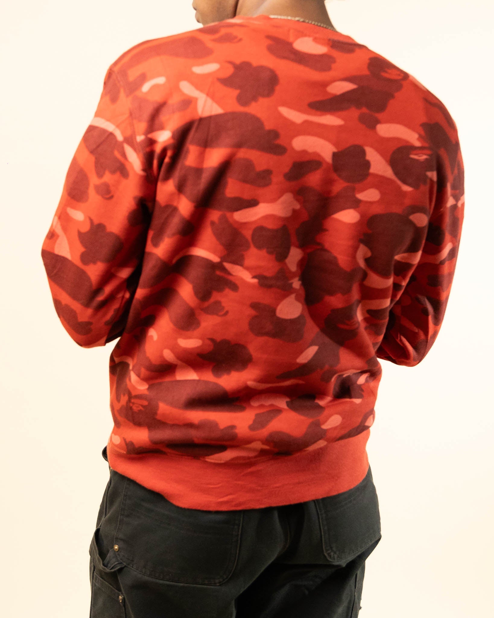 Bape Red Camo Crewneck