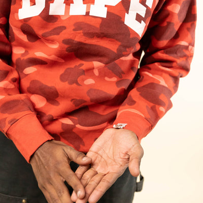 Bape Red Camo Crewneck