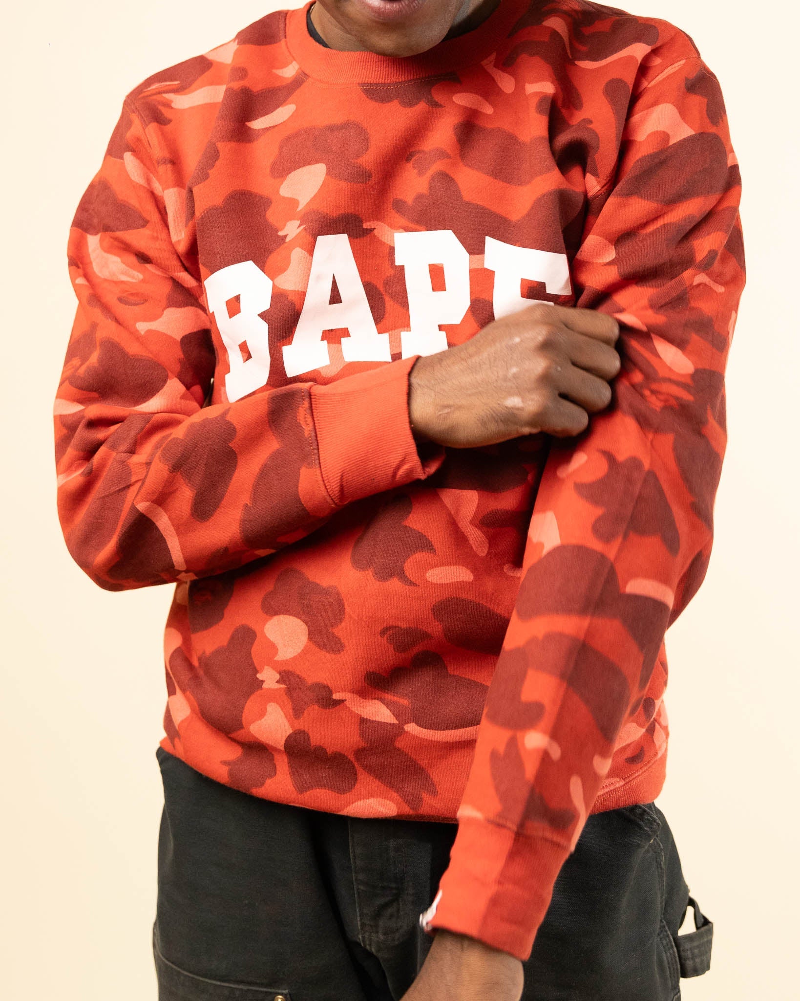 Bape Red Camo Crewneck