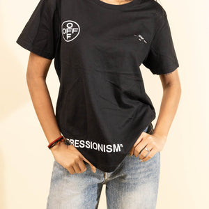 Off-White Stencil Black Fuchsia Oversized T-Shirt