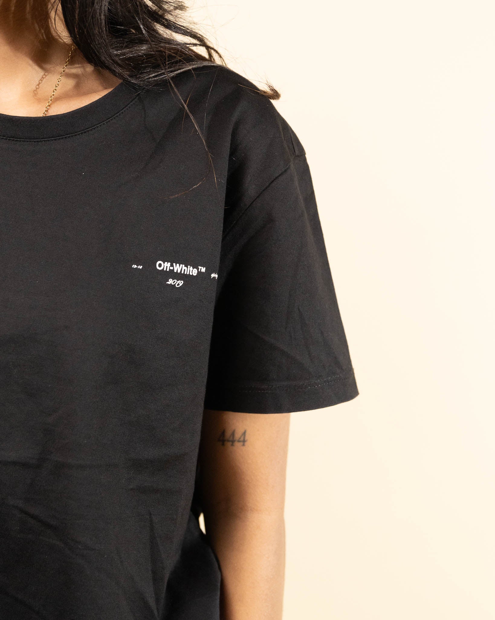 Off-White Stencil Black Fuchsia Oversized T-Shirt