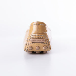 Louis Vuitton Beige Patent Leather Oxford Ballet Flats