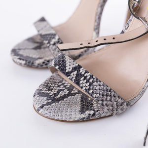 Carvela Pyton Grey Stripe Heels