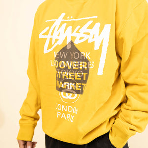Stussy DSM World Tour Crewneck Yellow