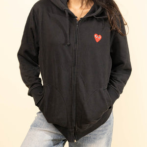 CDG Play Heart Zip-up Hoodie