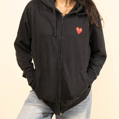 CDG Play Heart Zip-up Hoodie