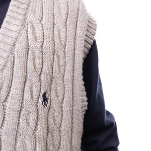 Polo Ralph Lauren Cable-Knit Vest - Grey