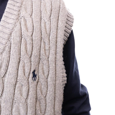 Polo Ralph Lauren Cable-Knit Vest - Grey