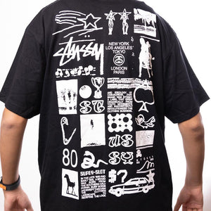 Stussy Unisex Black Sara T-Shirt - Black