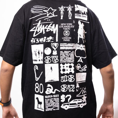 Stussy Unisex Black Sara T-Shirt - Black