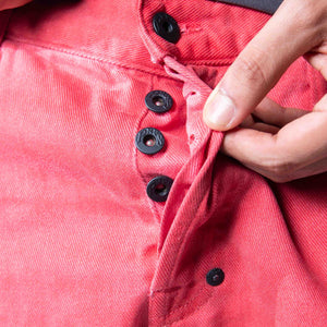 PRPS Demon Distressed Red Slim Straight Jeans