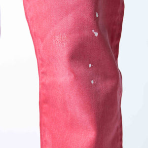 PRPS Demon Distressed Red Slim Straight Jeans