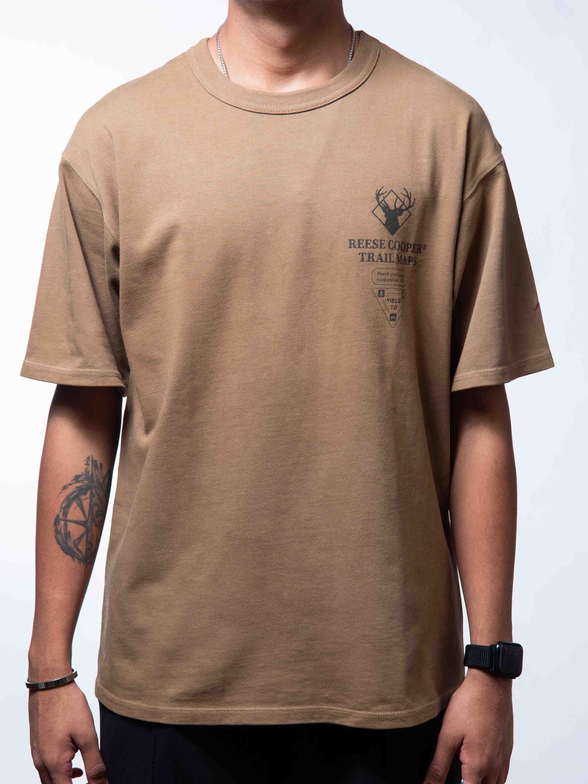 Reese Cooper Trail Maps T-Shirt - Ochre