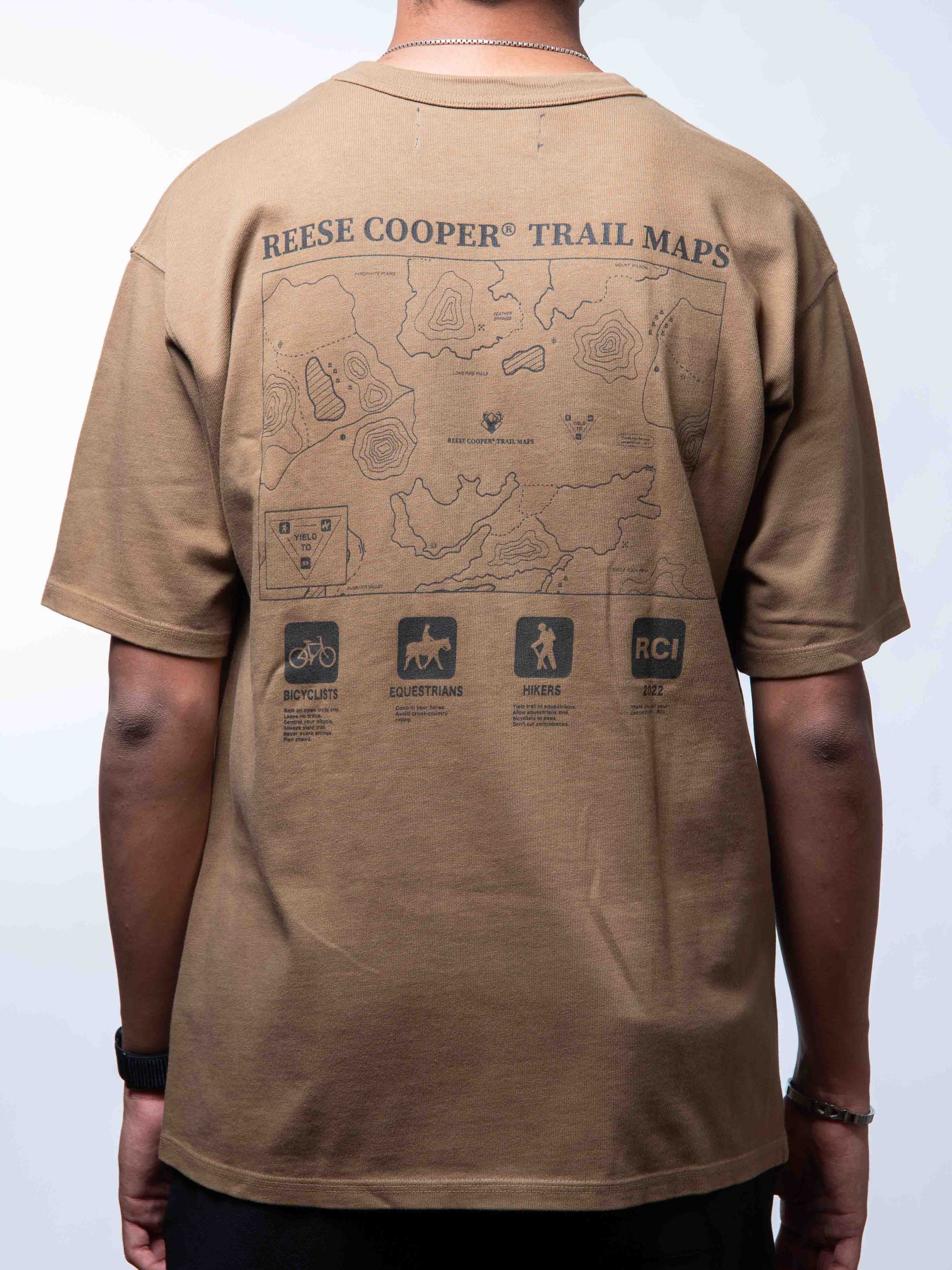 Reese Cooper Trail Maps T-Shirt - Ochre
