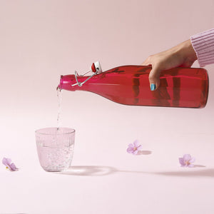 Bormioli Water Bottle - Pink - 1 L.