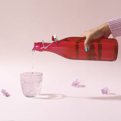 Bormioli Water Bottle - Pink - 1 L.
