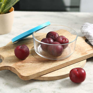 Bormioli Frigoverre 2 Pcs  Round Glass Container.