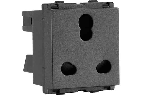3 Pin Combined Shuttered Socket