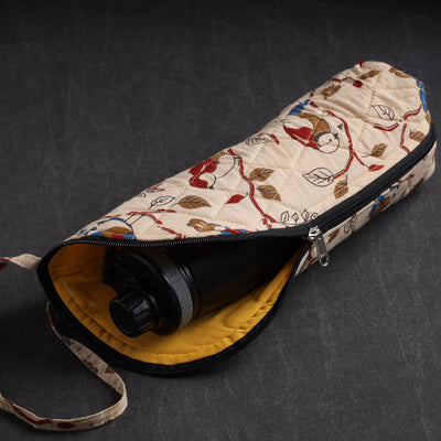 Beige - Handmade Cotton 1L Water Bottle Cover 10