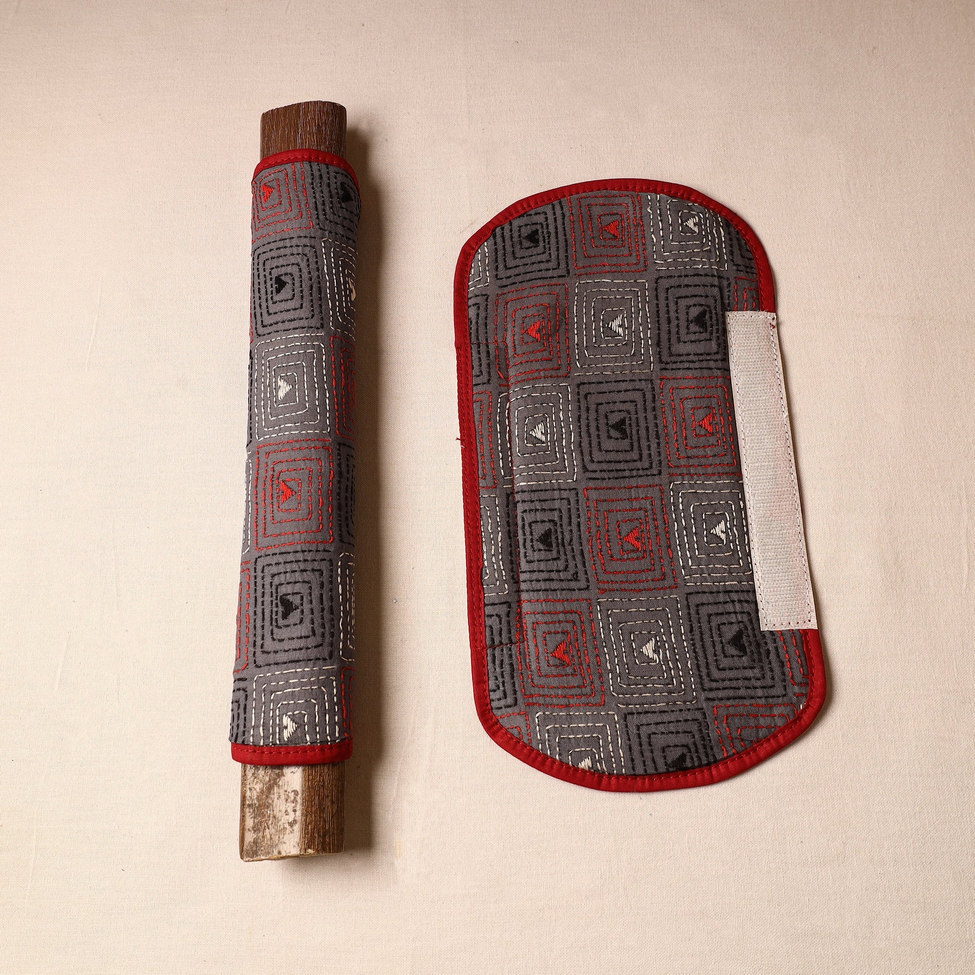 Bengal Kantha Work Handmade Fridge Handle Cover (Set of 2) 21